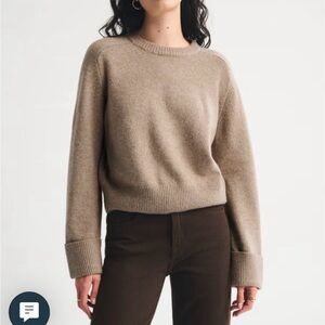 Abercrombie & Fitch Green Crewneck Sweater